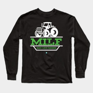 Cool Farm Tractor Man i love farming Gift Long Sleeve T-Shirt